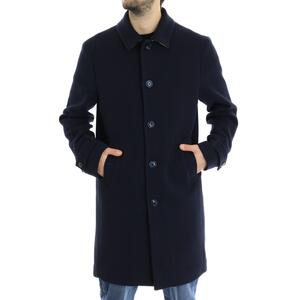 CAPPOTTO IN PANNO DIAGONALE BLU